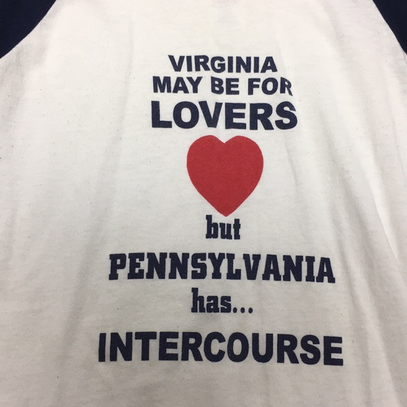 Pennsylvania Philadelphia Intercourse baseball tee ❤️ - Picture 2 of 3